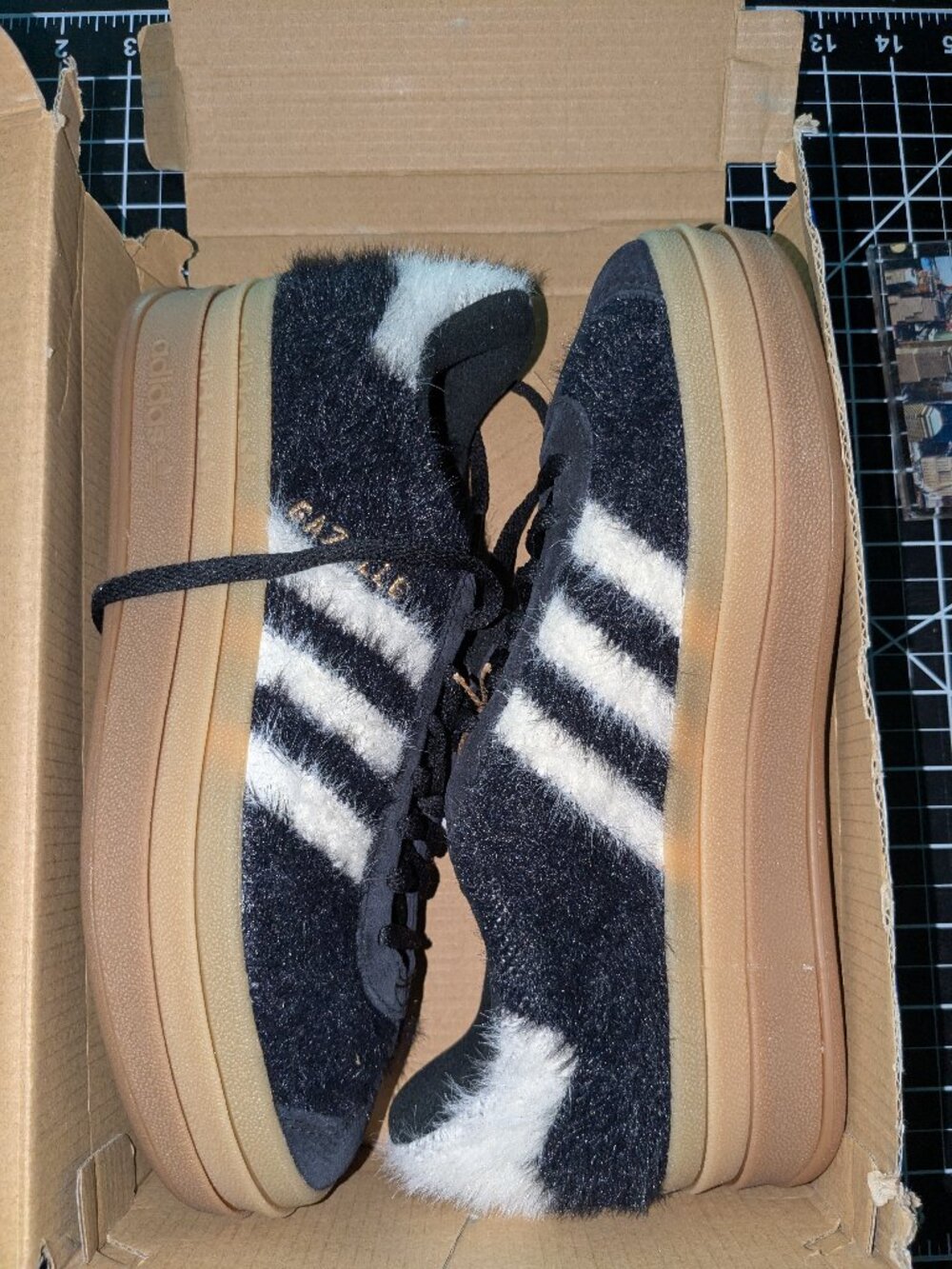 adidas Women's Black & White Gazelle Bold Sneakers